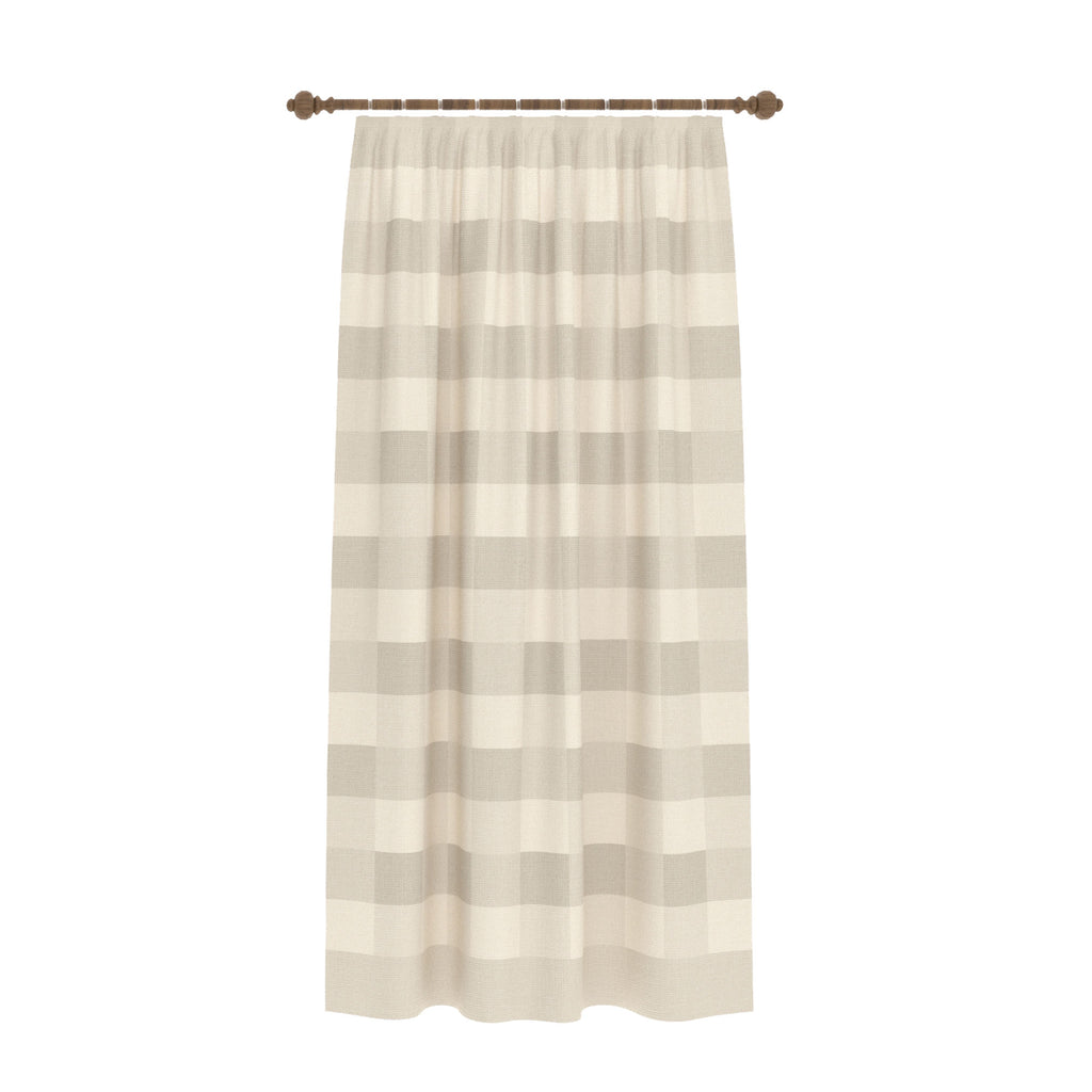 Liam Beige Gingham Curtain