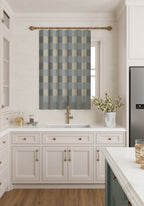 Liam Gingham Light Blue Curtain