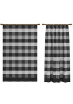 Liam Black Plaid Curtain