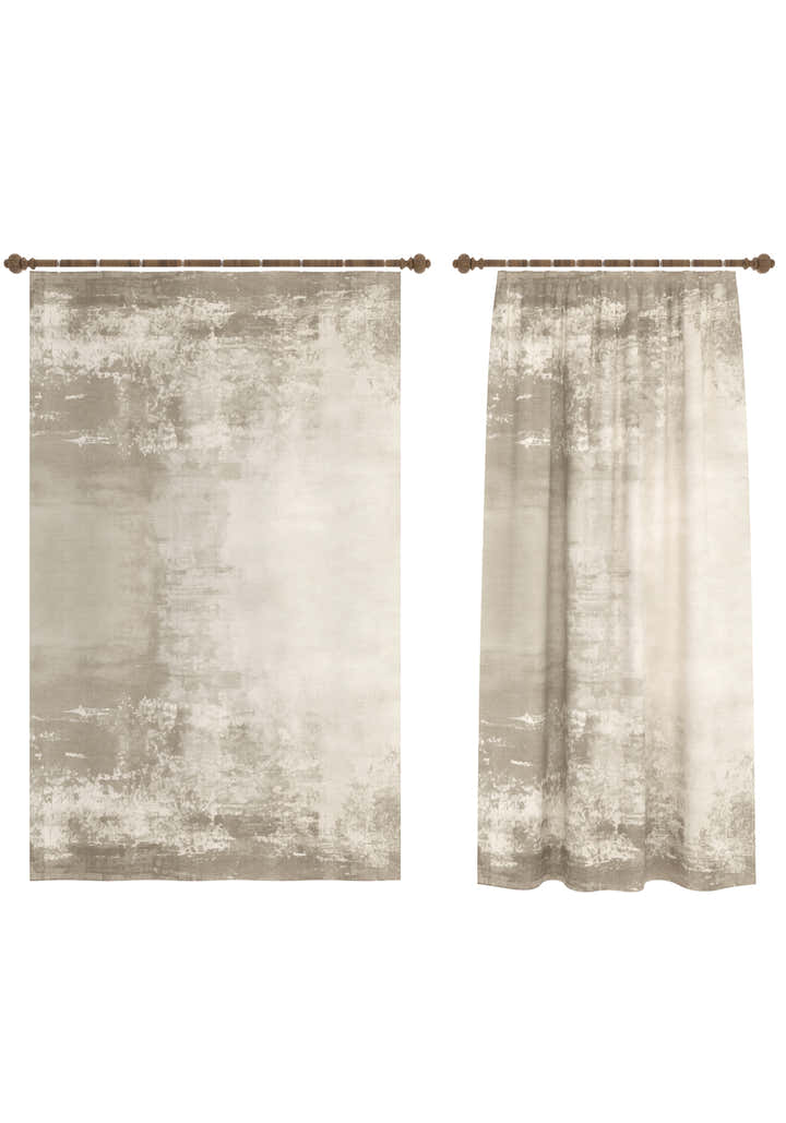 Gabriella Abstract Cream Curtain