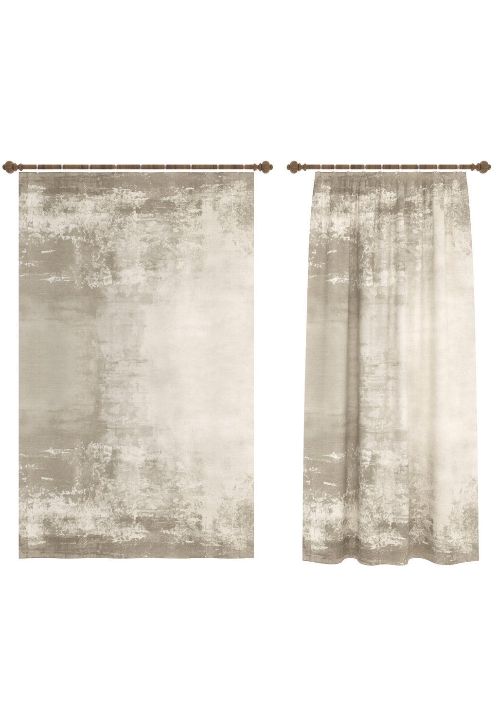 Gabriella Abstract Cream Curtain