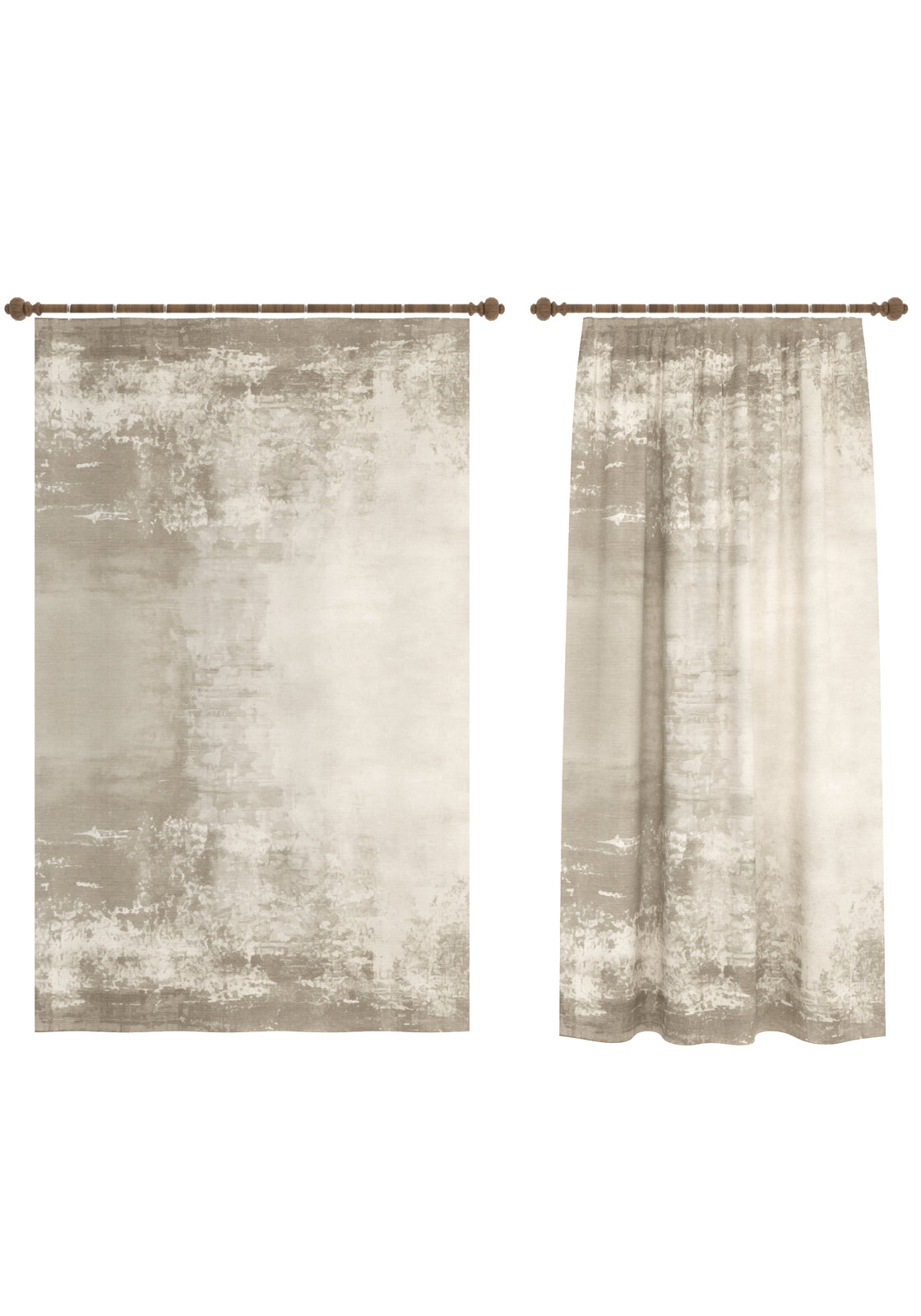 Gabriella Abstract Cream Curtain