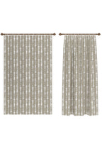 Penelope Striped Greige Curtain