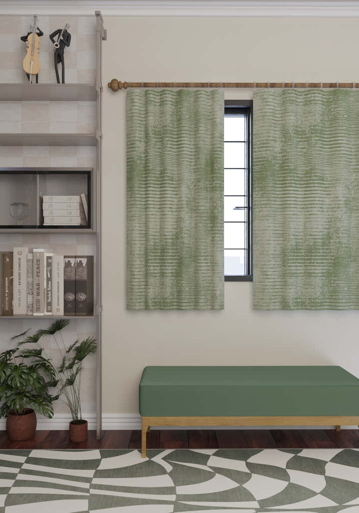 Oliver Modern Sage Green Curtain