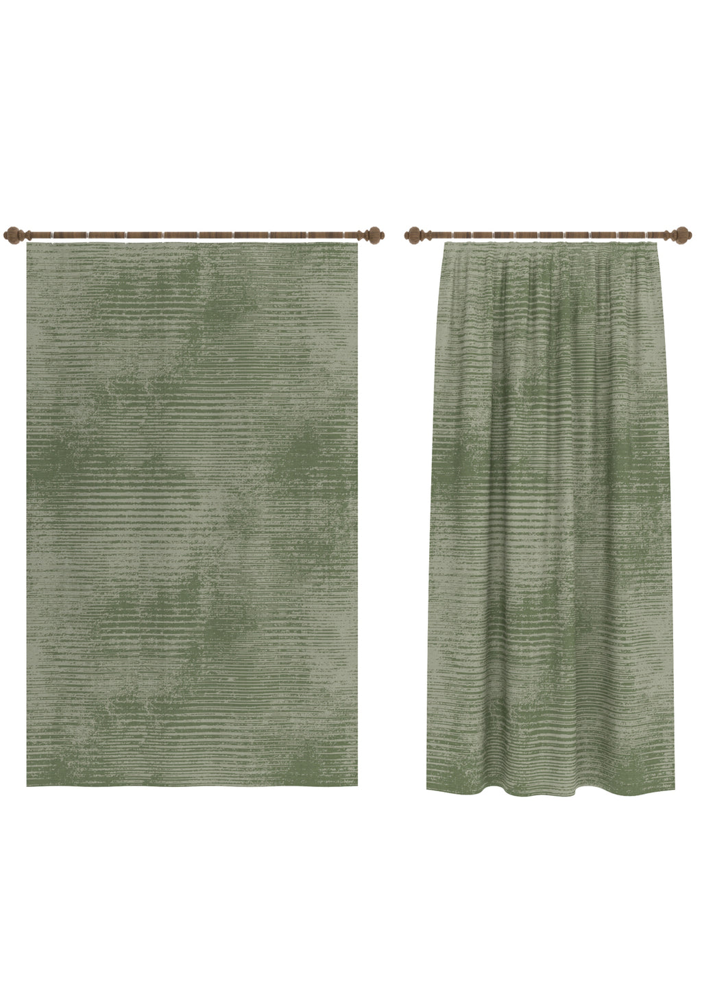 Oliver Modern Sage Green Curtain