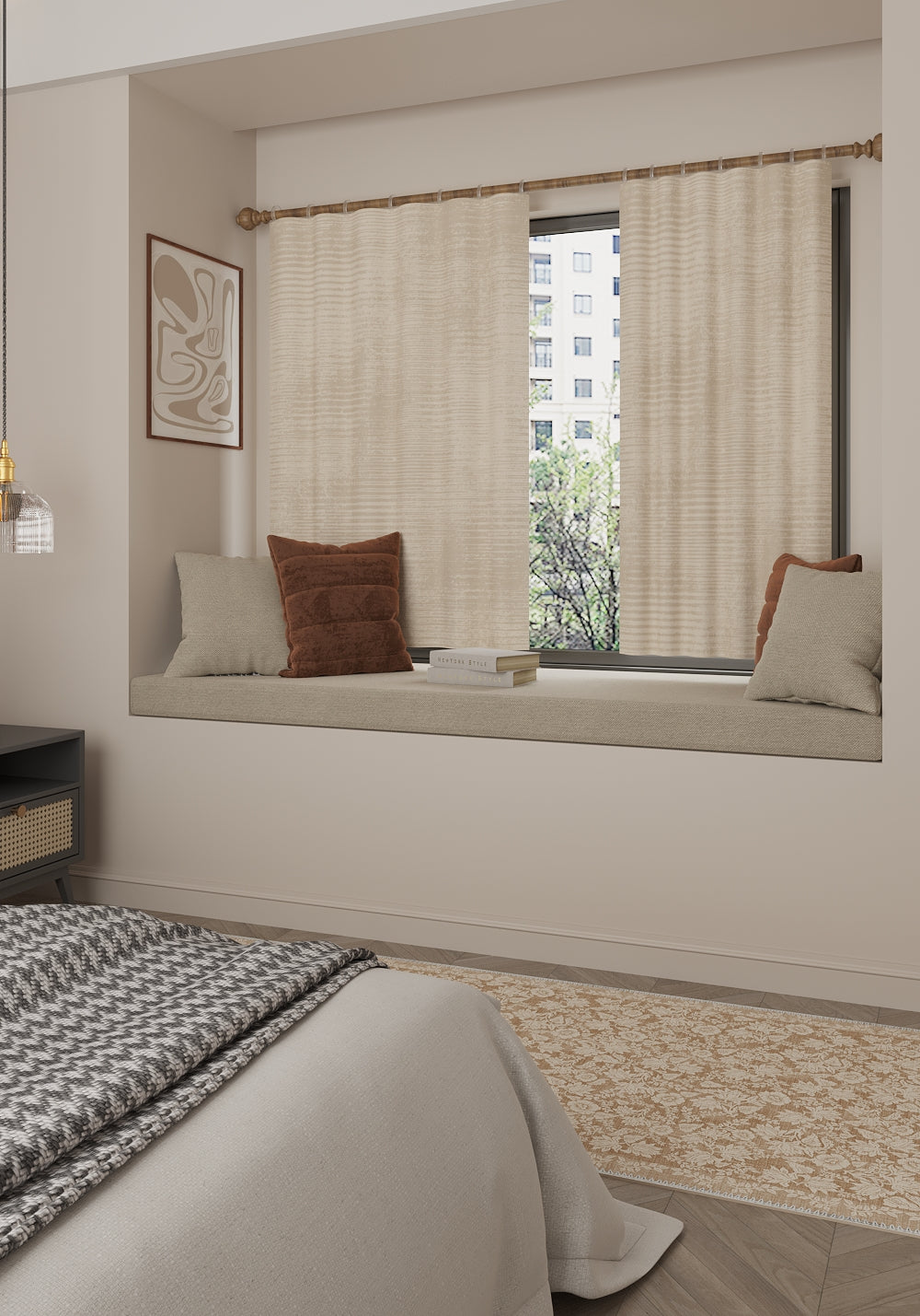 Oliver Oatmeal Curtain
