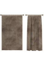 Oliver Striped Mocha Curtain
