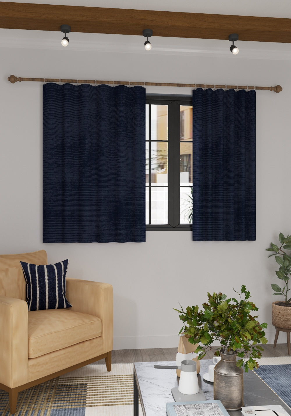 Oliver Navy Blackout Curtain