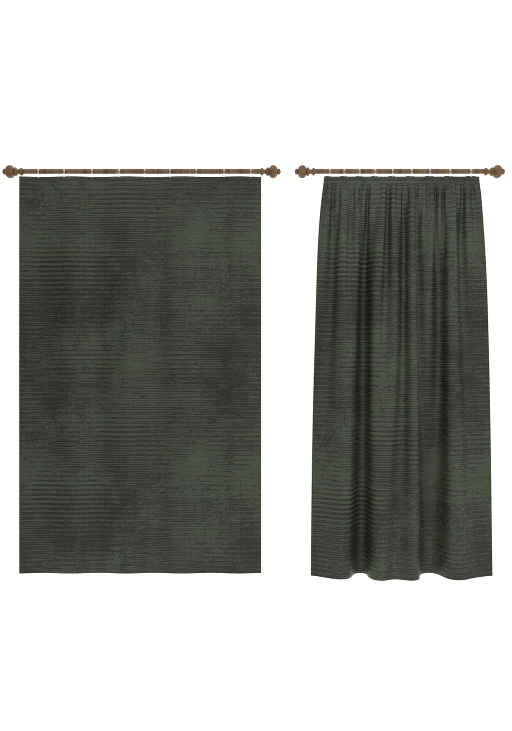 Oliver Dark Green Curtain