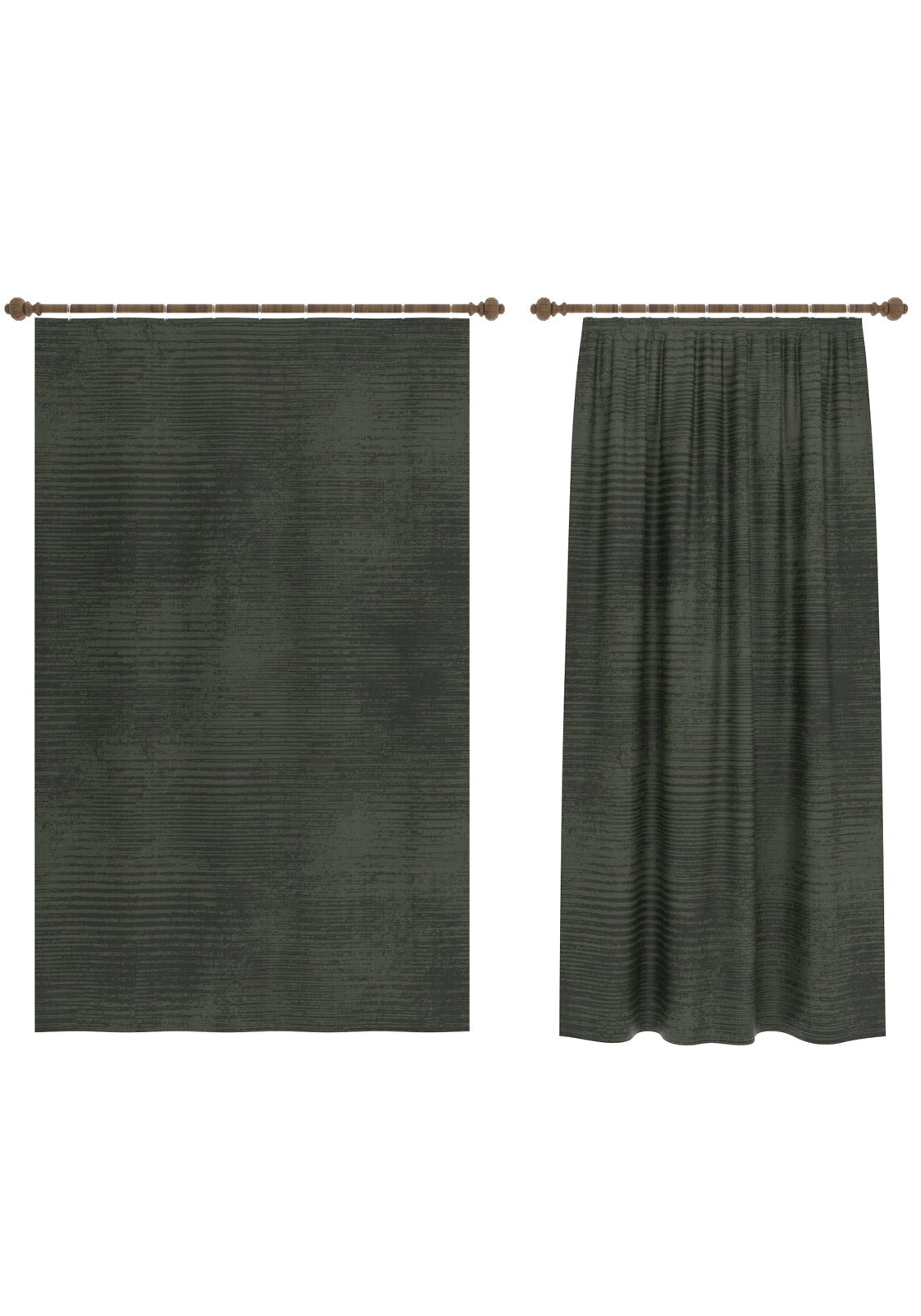 Oliver Dark Green Curtain