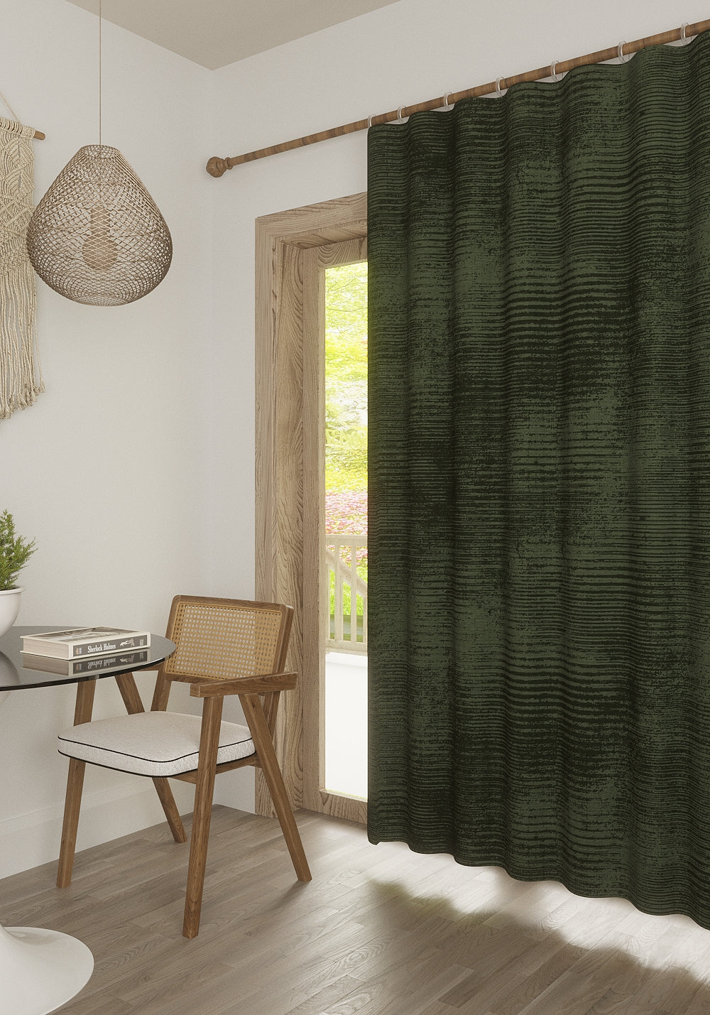 Oliver Dark Green Curtain