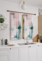 Kasen Abstract Pink Curtain