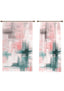 Kasen Abstract Pink Curtain