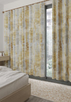 Brianna Abstract Gold Curtain