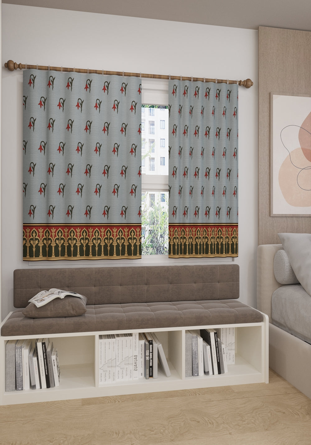 Sanctuaire Blue Victorian Curtain