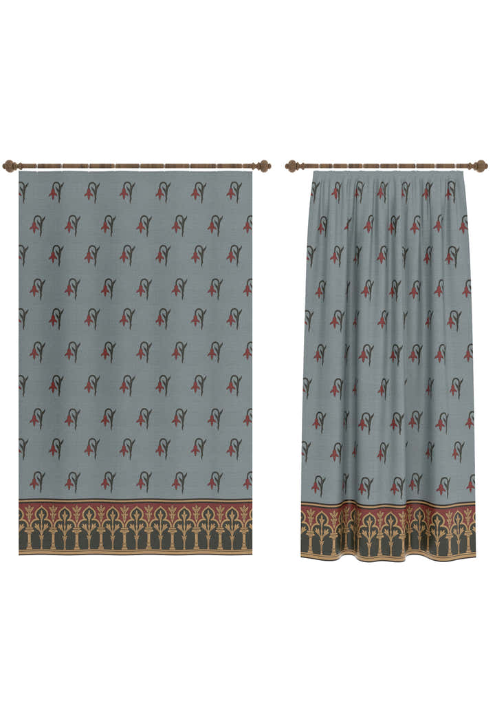 Sanctuaire Blue Victorian Curtain