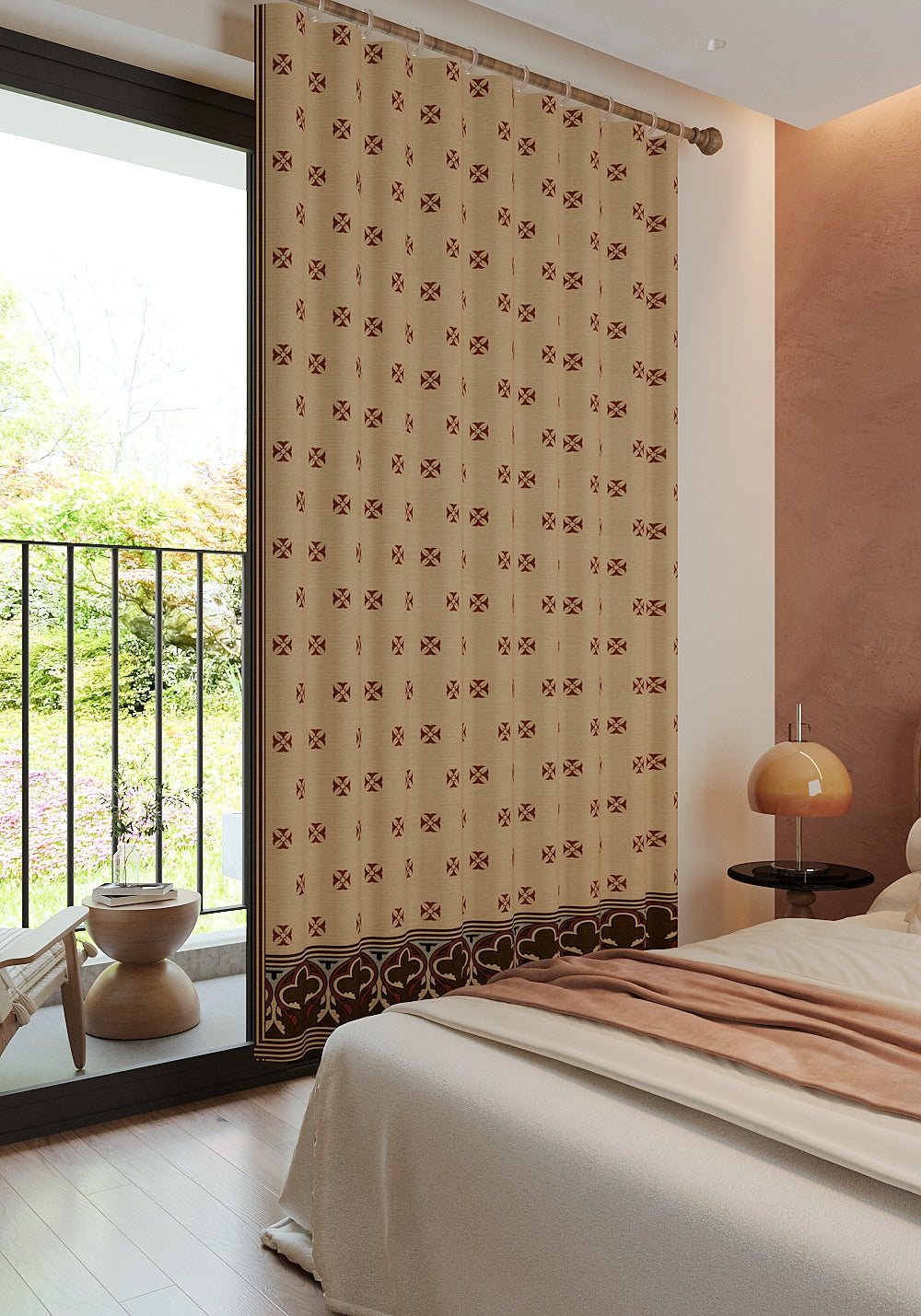 Sanctuaire Tan Victorian Curtain
