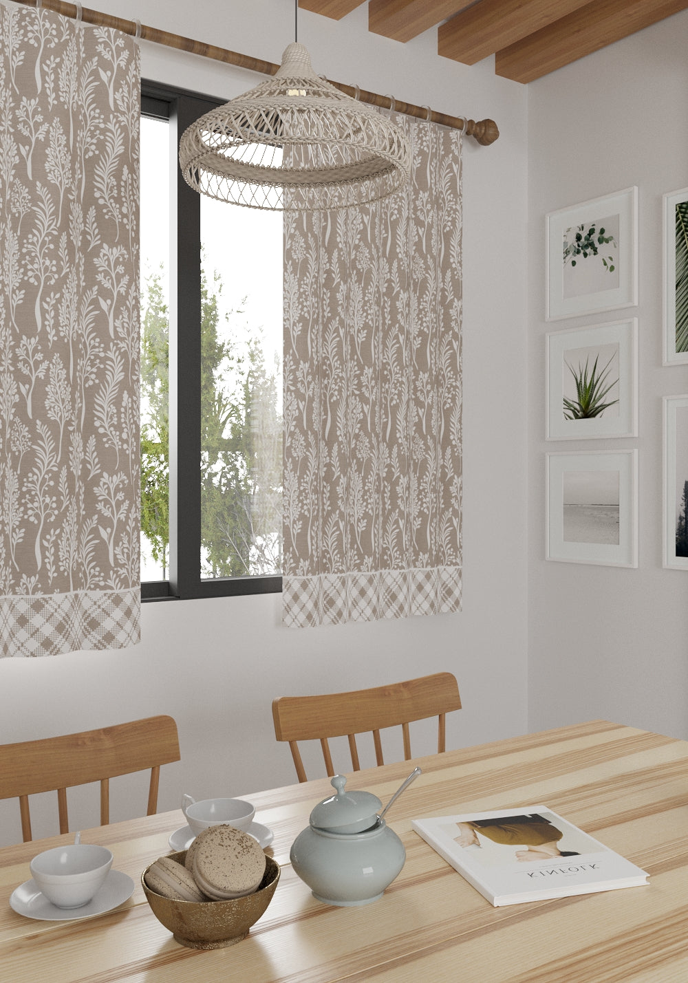 Alder Taupe Country Curtain