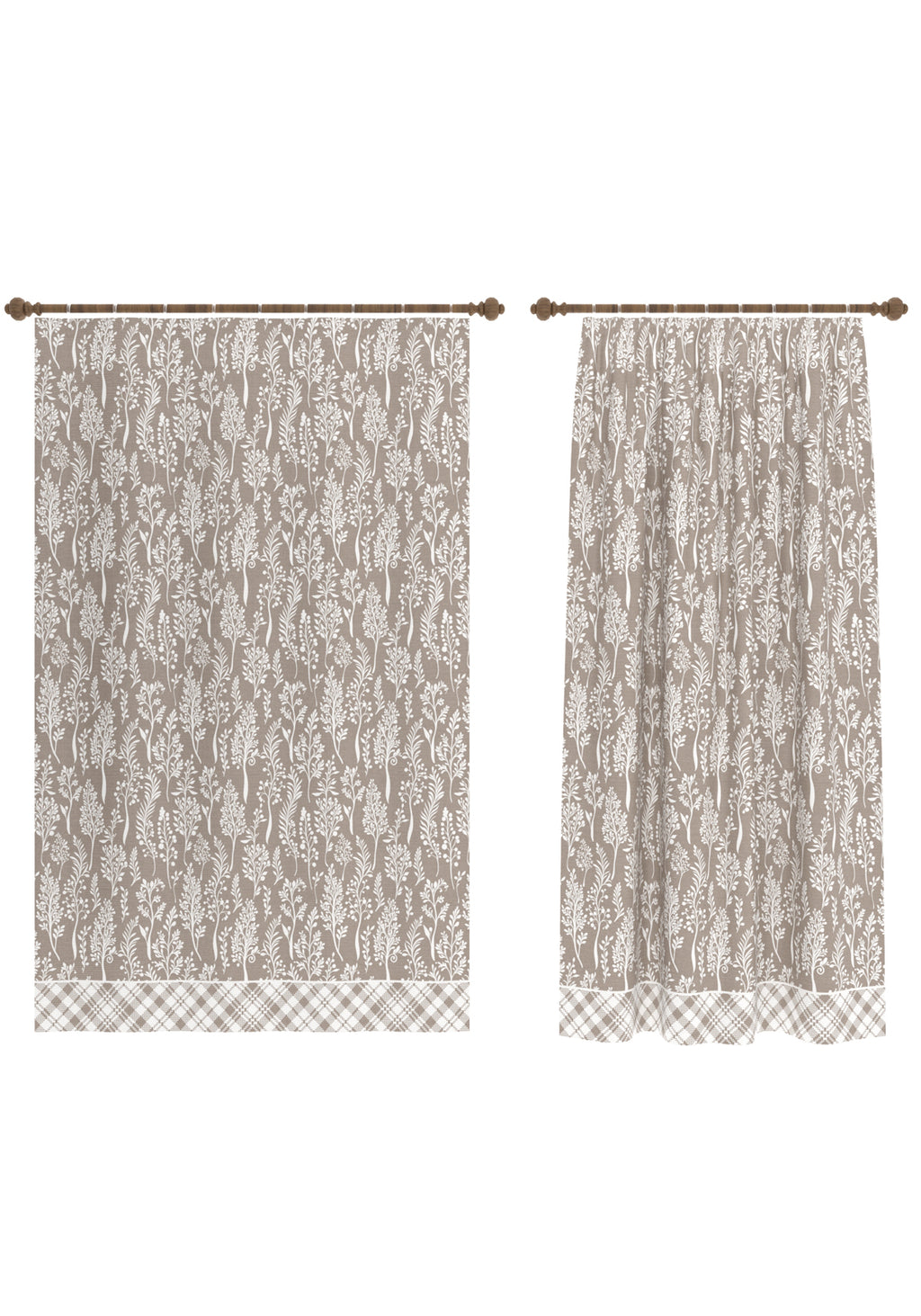 Alder Taupe Country Curtain
