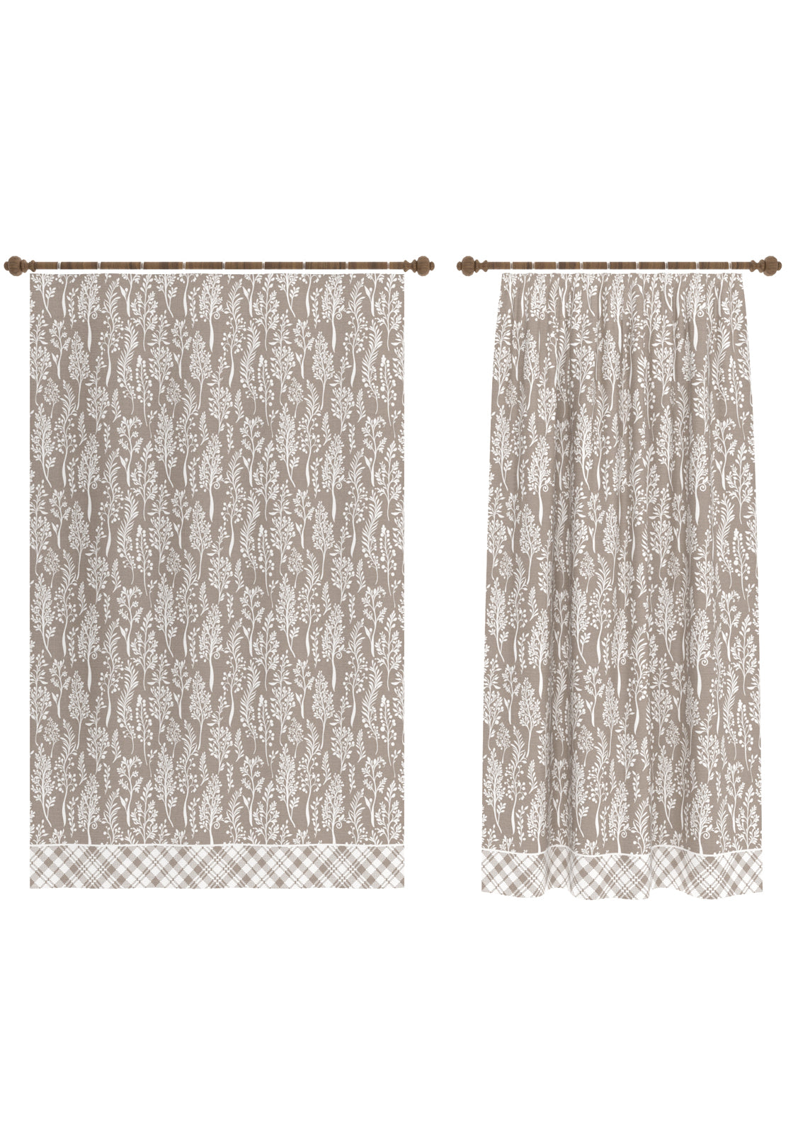 Alder Taupe Country Curtain