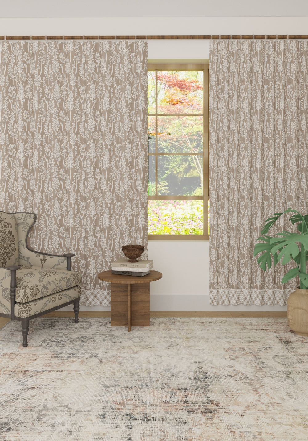 Alder Taupe Country Curtain