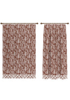 Alder Brown Floral Curtain