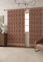 Alder Brown Floral Curtain