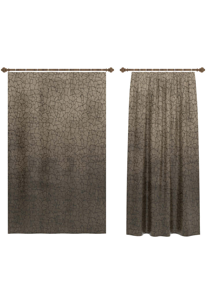 Wesley Ombre Brown Curtain