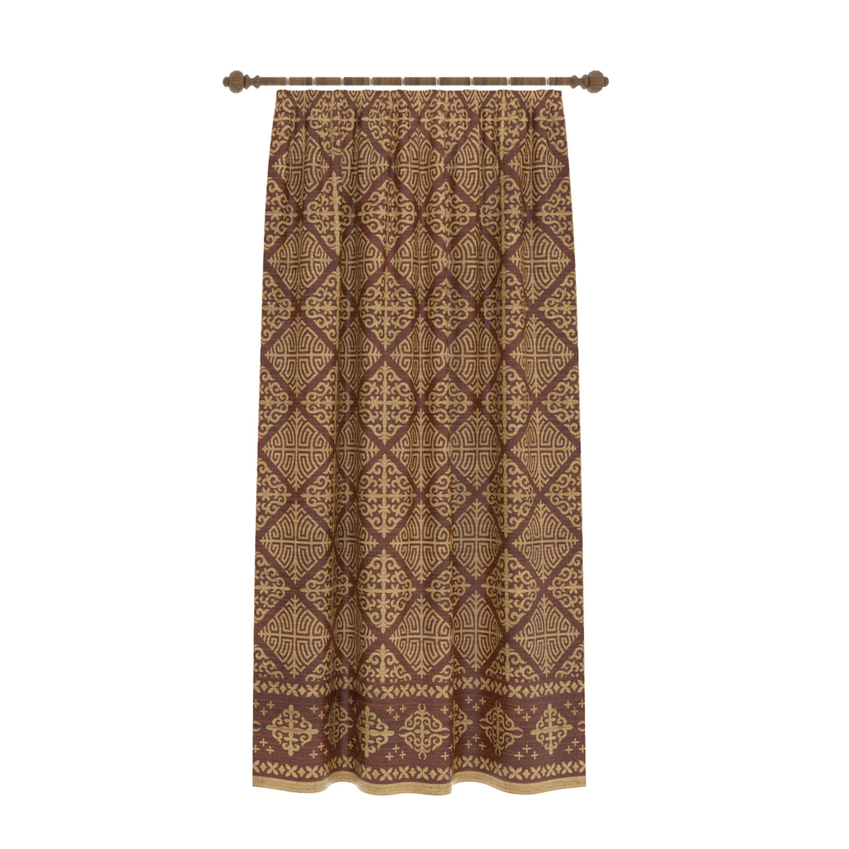 Rhean Geometric Terracotta Curtain