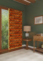 Orlan Orange Mid Century Curtain