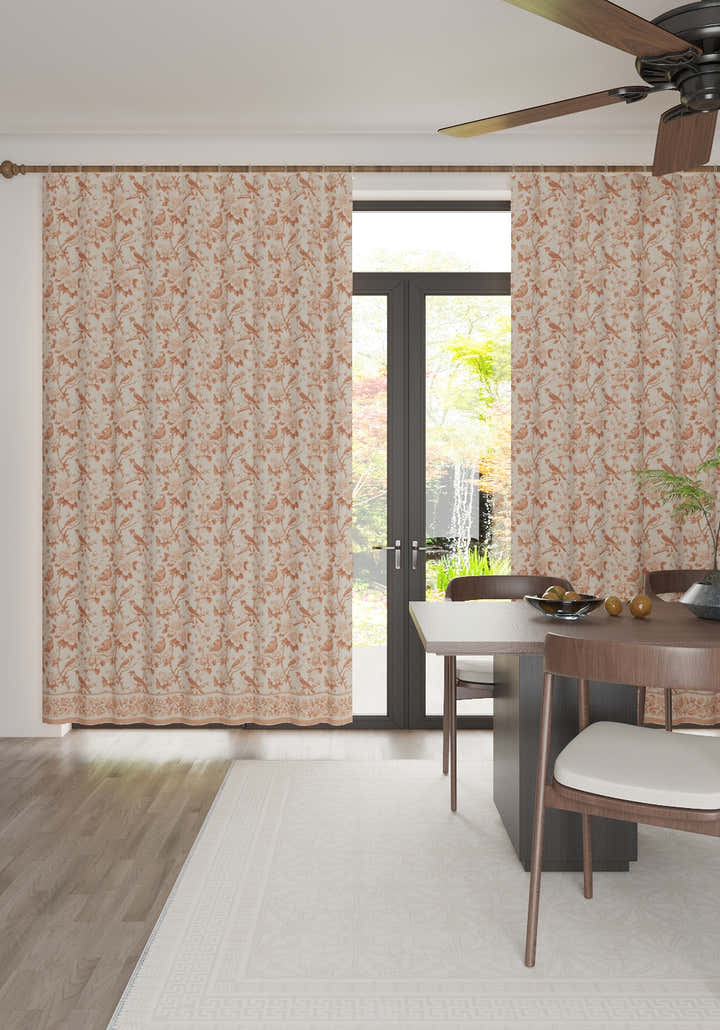 Isolde Burnt Orange Curtain