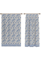 Isolde Blue Toile Curtain