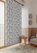 Isolde Blue Toile Curtain
