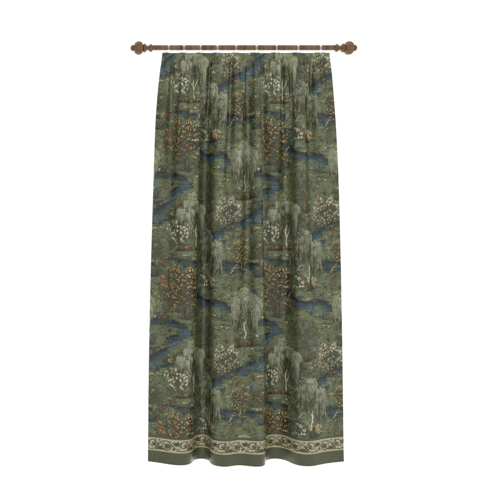 Elowen Forest Green Curtain