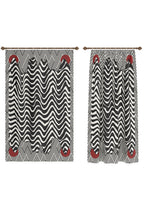 Vespera Black and White Striped Curtain