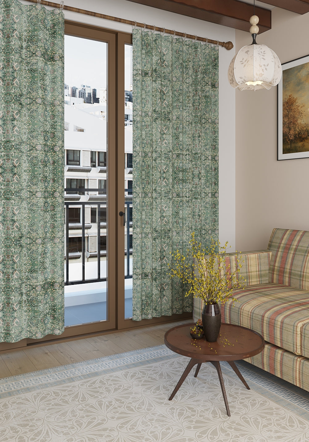 Dorothy Sage Green Curtain