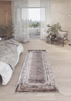 Olivia Brown Bordered Washable Rug