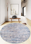 Gabriella Blue Abstract Washable Rug