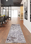 Grant Brown Abstract Washable Rug