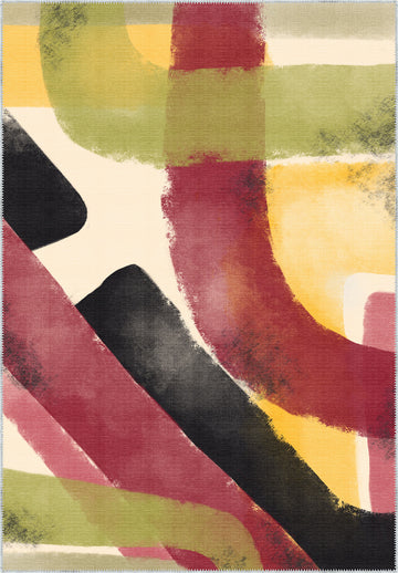 Aleron Multi Coloured Abstract Rug