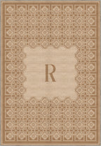 Marisa Beige Customizable Monogram Rug