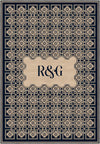 Marisa Navy Monogram Personalised Rug