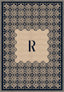 Marisa Navy Monogram Personalised Rug
