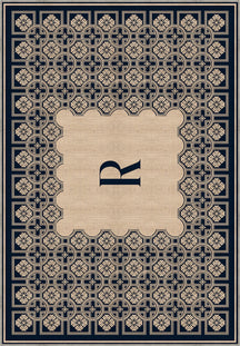 Marisa Navy Monogram Personalised Rug