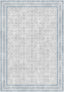 Alexis Blue Bordered Grey Rug