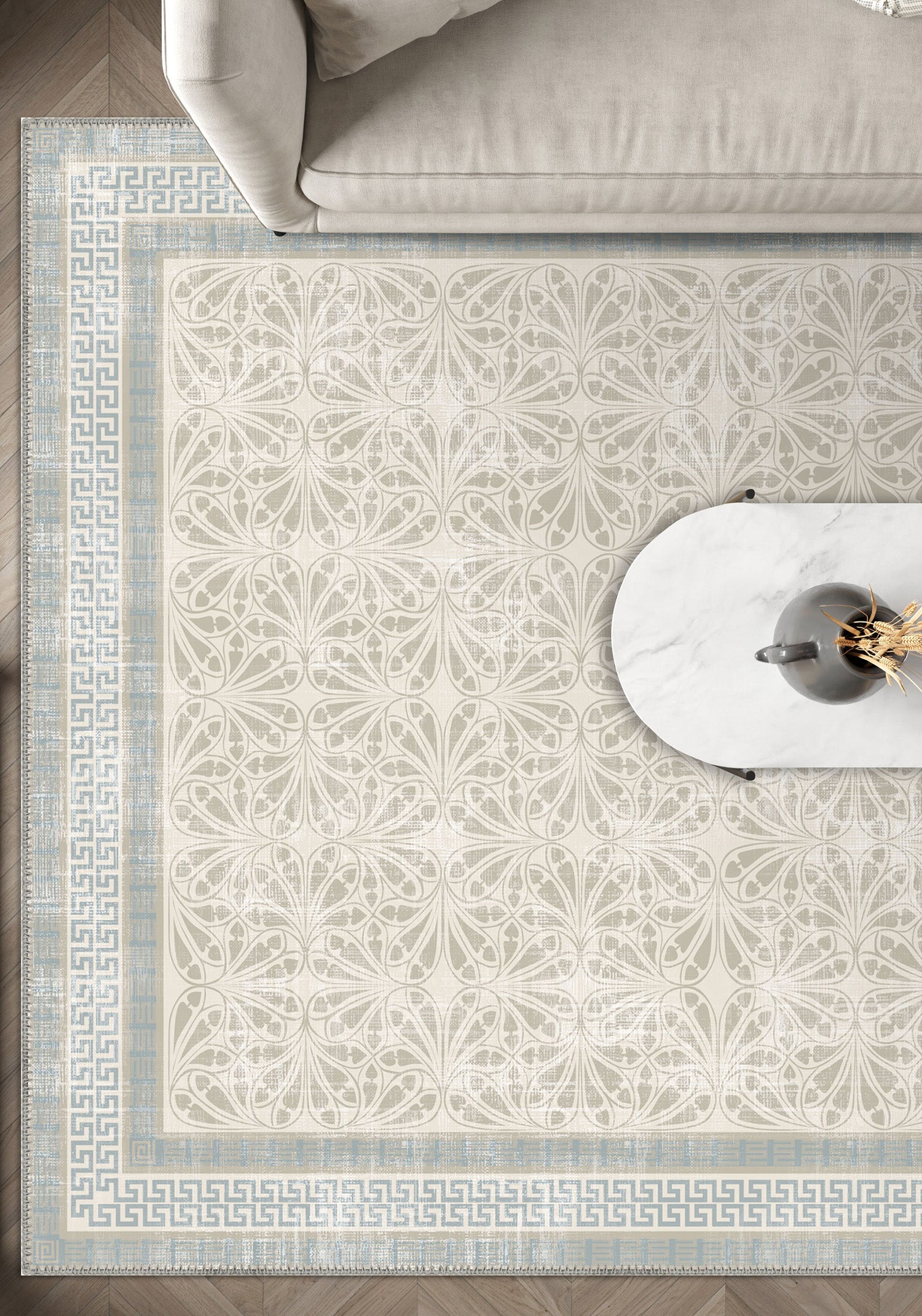 Alexis Washable Bordered Rug
