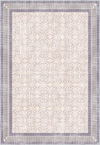 Alexis Bordered Purple Rug