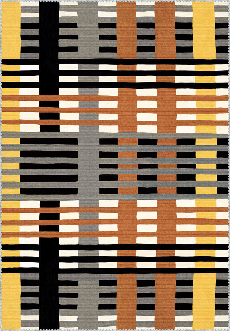 Vesper Striped Washable Rug | Rugette