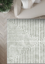 Kylie Striped Modern Rug - Green