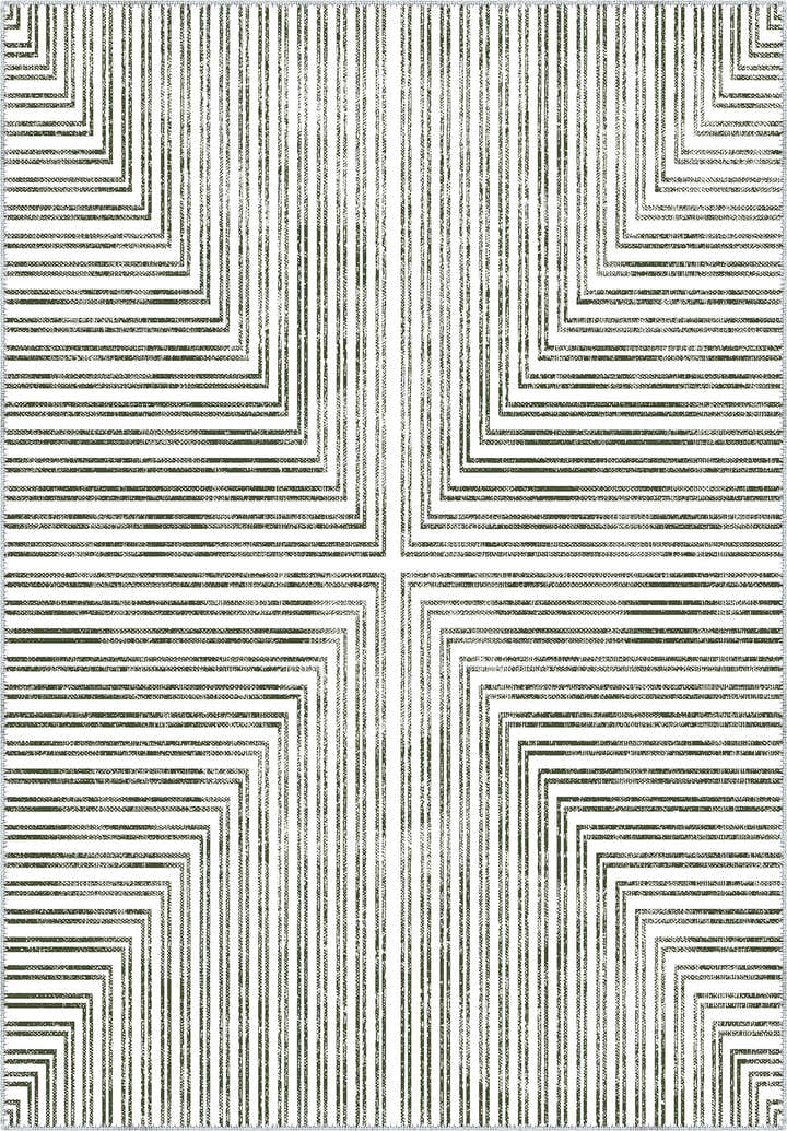 Kylie Striped Modern Rug - Green
